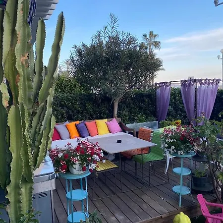 Promenade Des Center Sea And Front Design Flat With Private Garden *