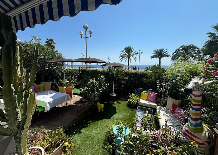 Promenade Des Center Sea And Front Design Flat With Private Garden Apartman *